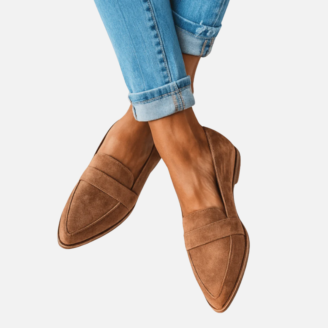 Women's Pointed Toe Suede Loafers