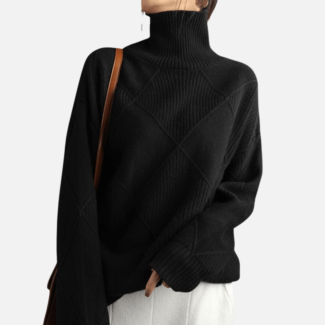 Women's Textured Turtleneck Sweater