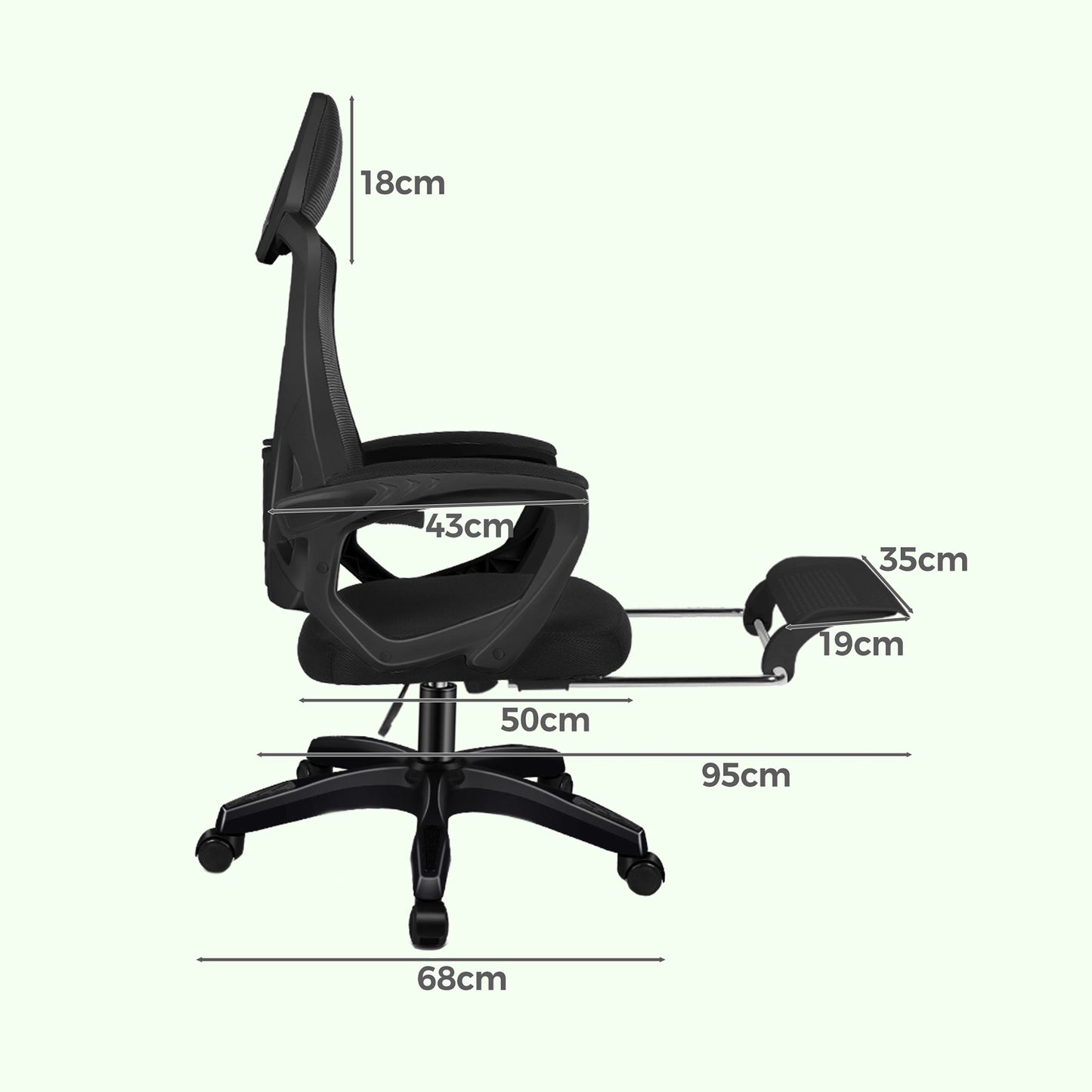 Ergonomic Mesh Desk Chair with Headrest