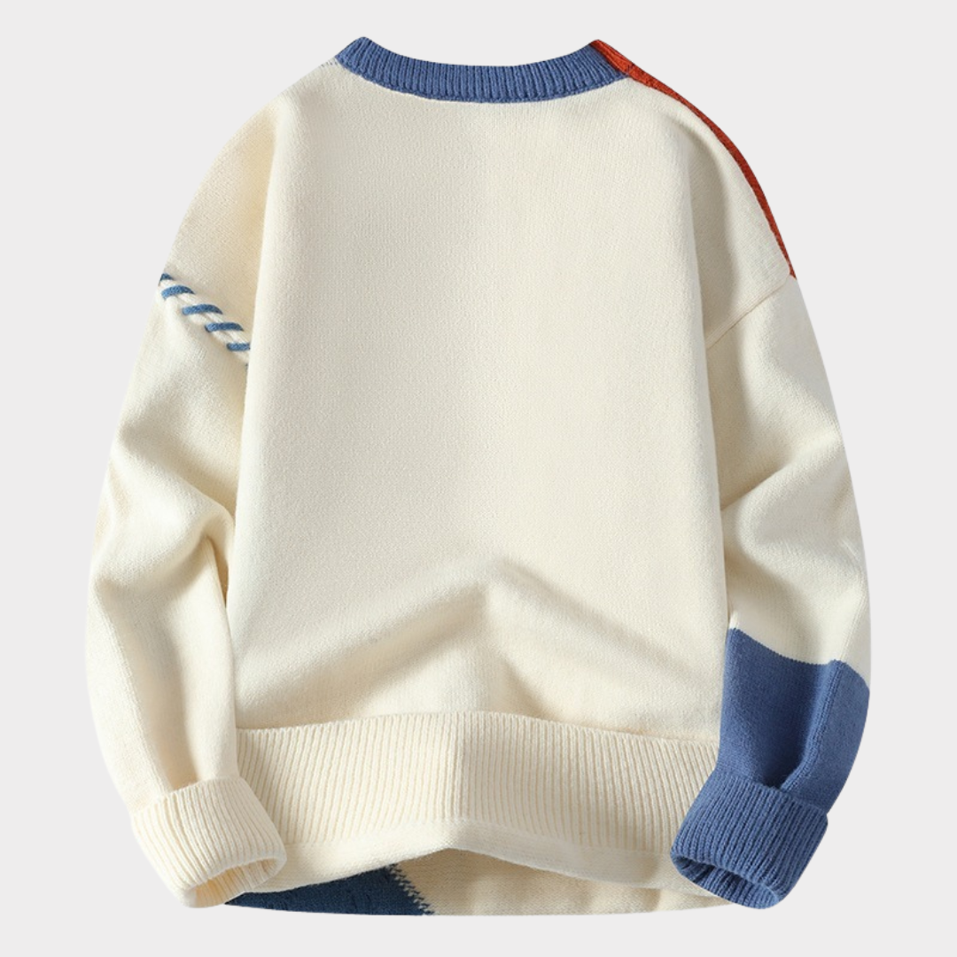 Colorful Quilted Sweatshirt
