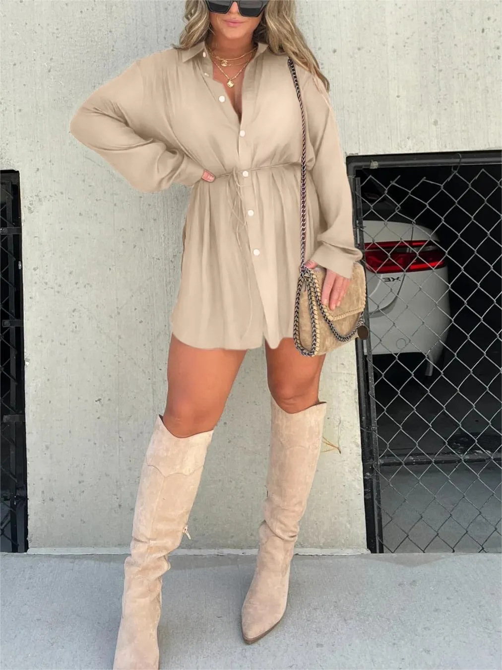 Ruby | Trendy satin romper dress
