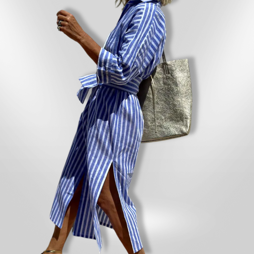 Summer | Striped shirt dress