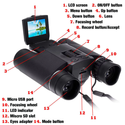 Waterproof Camera Binoculars 10x Zoom Outdoor