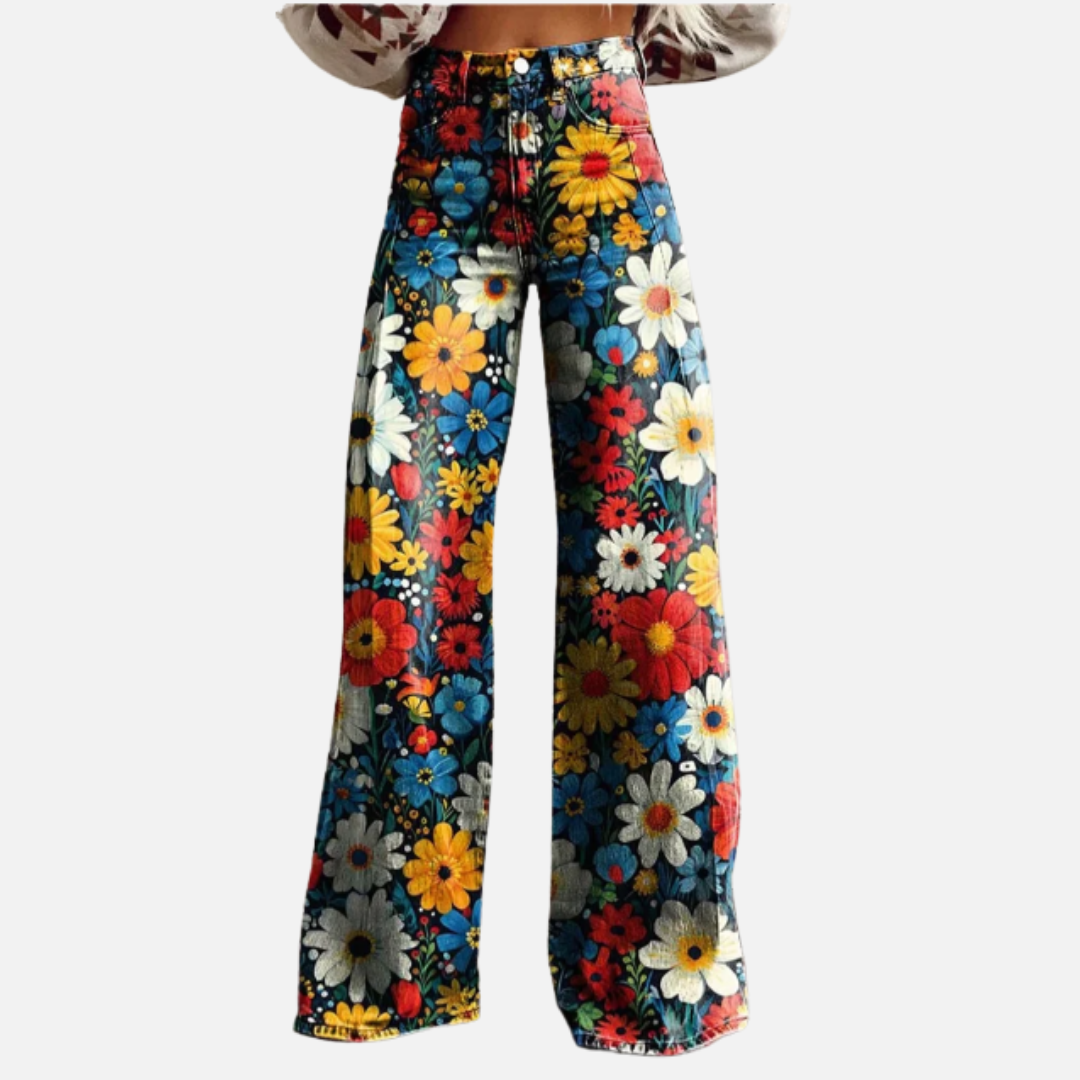 Charlotte | Women's High-Waisted Wide Leg Jeans