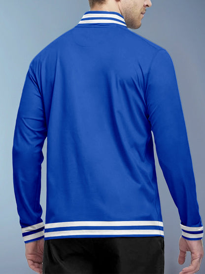 Stylish Navy Men's Golf Polo Quarter Zip UPF50+