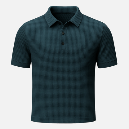 Men’s Waffle Short Sleeve Polo Shirt