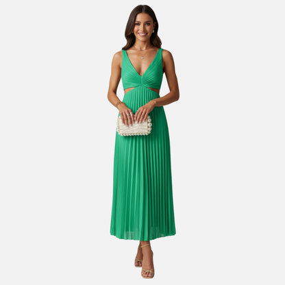 Women's Breathable V-Neck Midi Dress