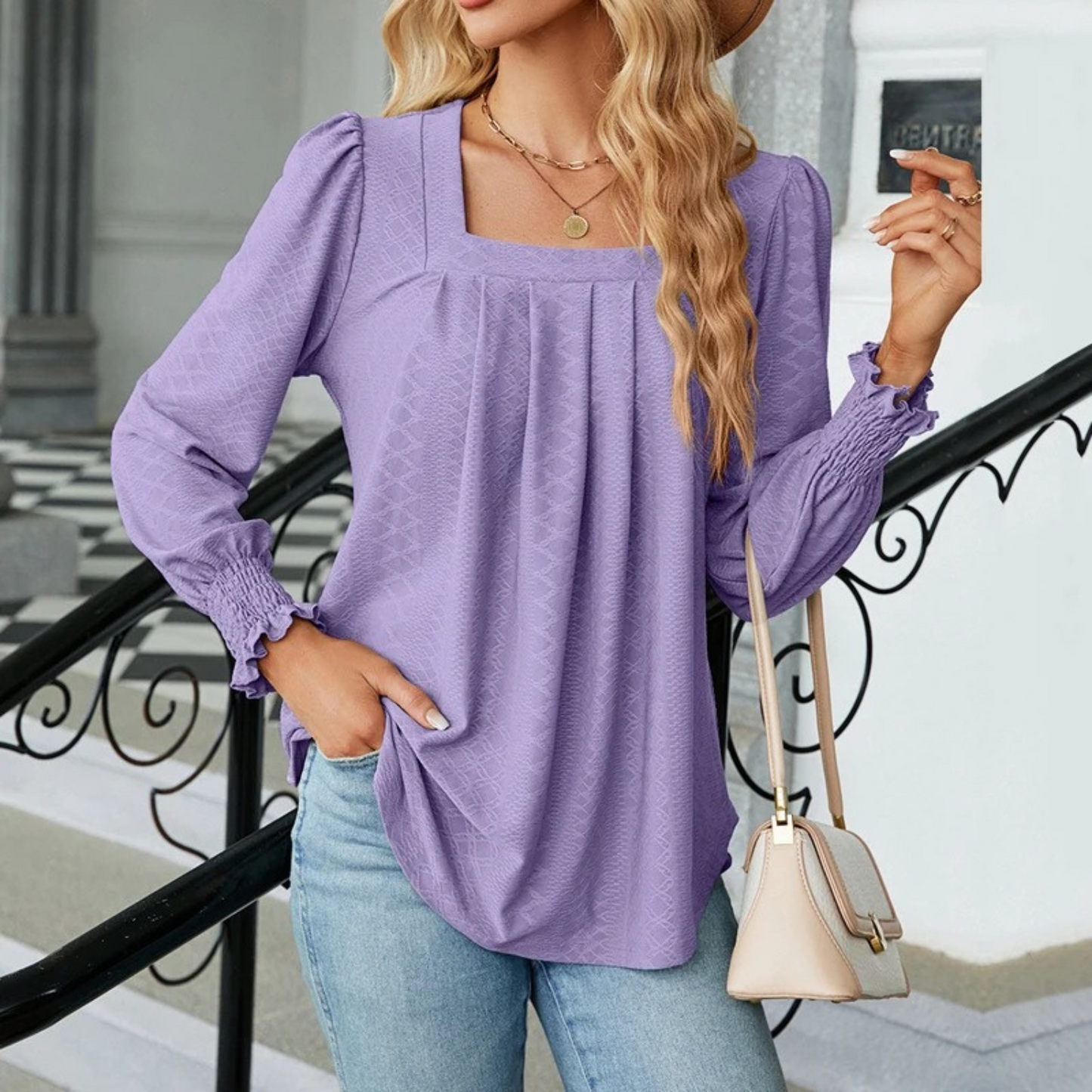 Classic Fit Crew Neck Long Sleeve Top