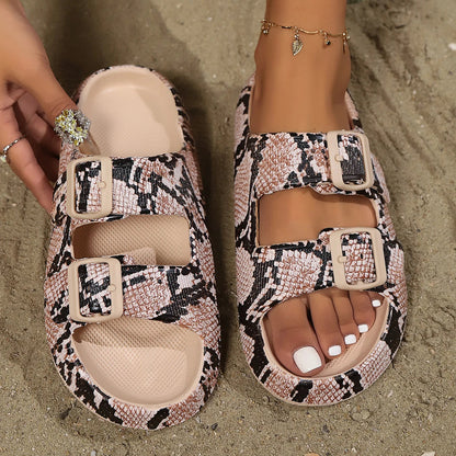 Classic Two-Buckle Slide Sandal