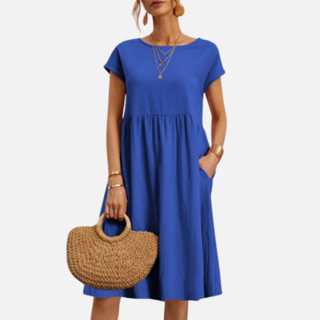 Women’s Linen Dress Short Sleeve
