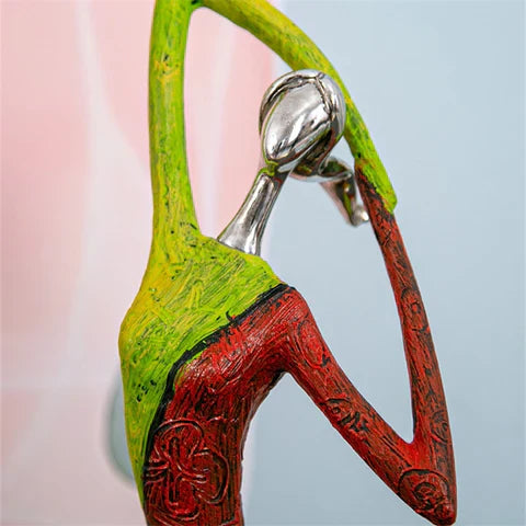 Colourful Female Figurine Resin Art Sculpture for Home