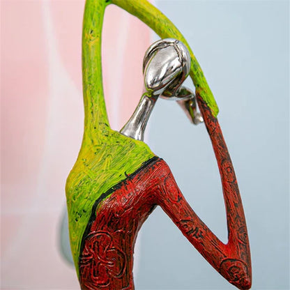 Colourful Female Figurine Resin Art Sculpture for Home