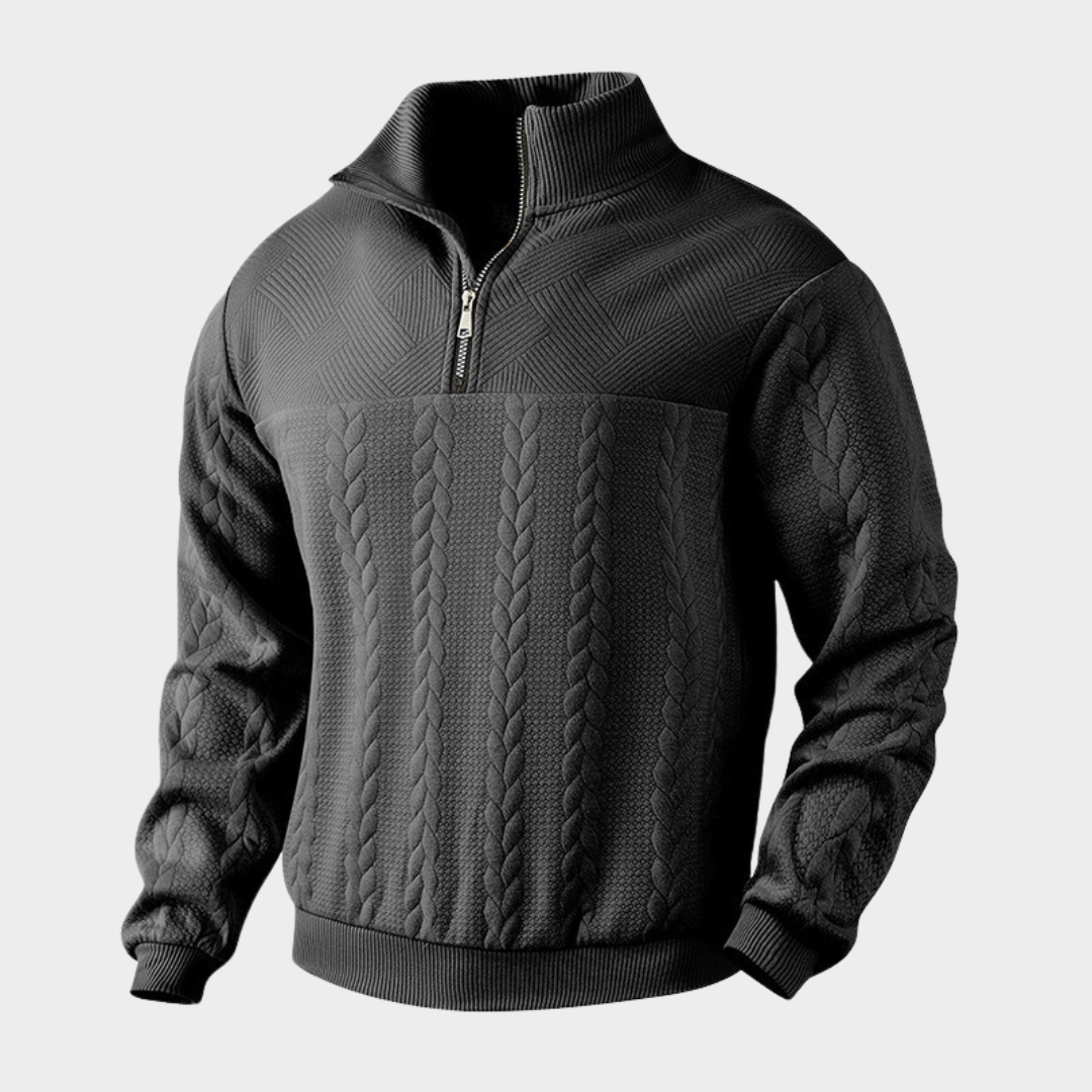 Luxury Quarter Zip Fleece Sweater