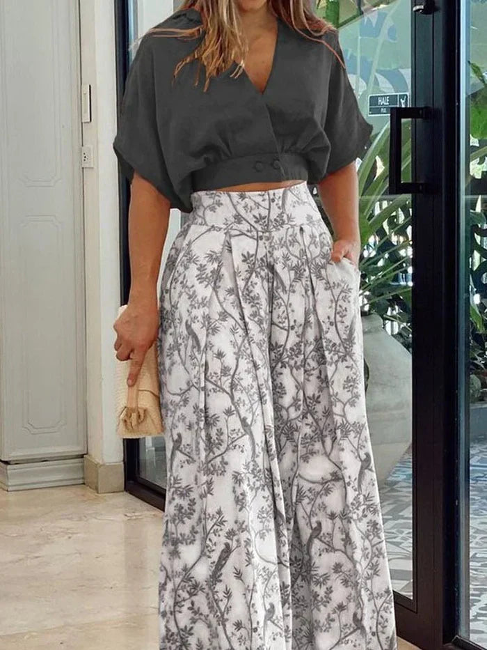 Variant image for Kiara | Women's Loungewear Set - Floral Two Piece Set-19