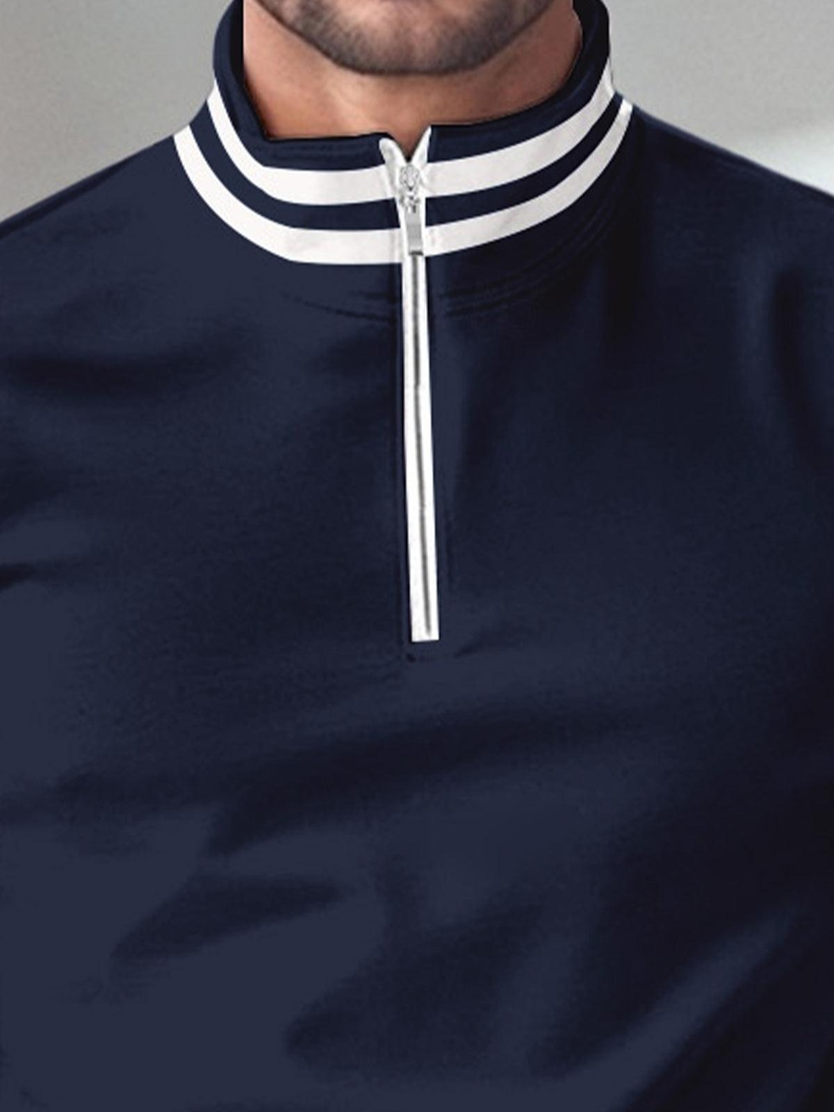 Casual Marine Mens Quarter Zip Golf Shirt UPF50