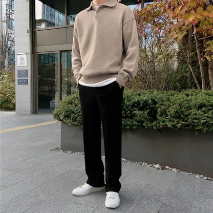 Seth | Luxury Wool Polo Sweater