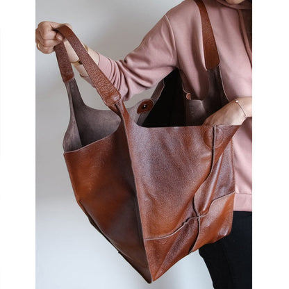Large Leather Duffel Bag | Classic Travel Tote