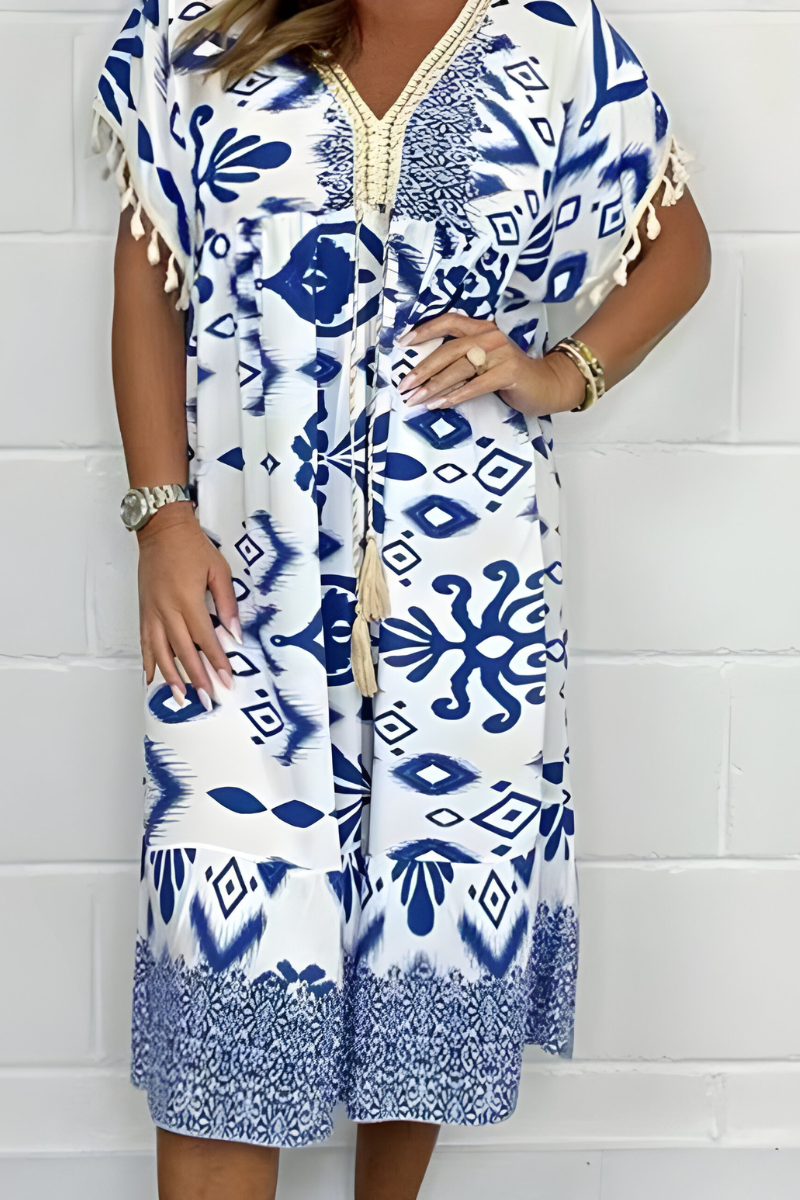 Relaxed Fit Knee Length Summer Dress - Luxivelle