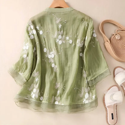 Pretty Flower Blouse for Ladies
