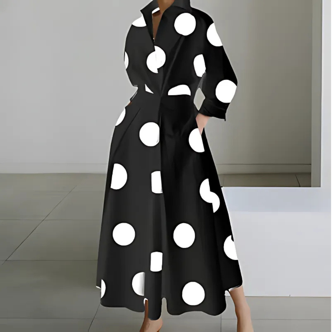 Elegant Long Sleeve Maxi Dress