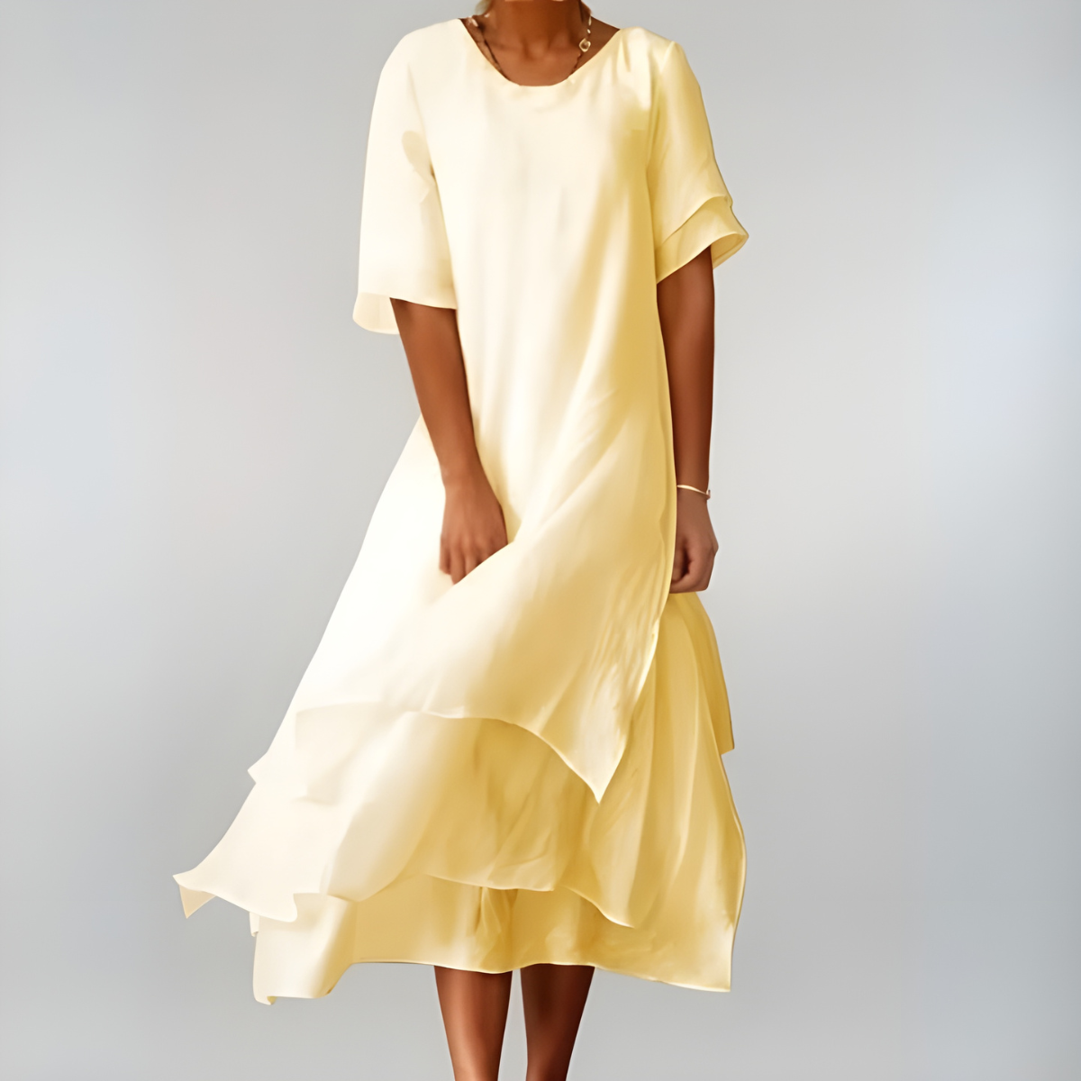 Chic and Comfortable Cotton Long Dress