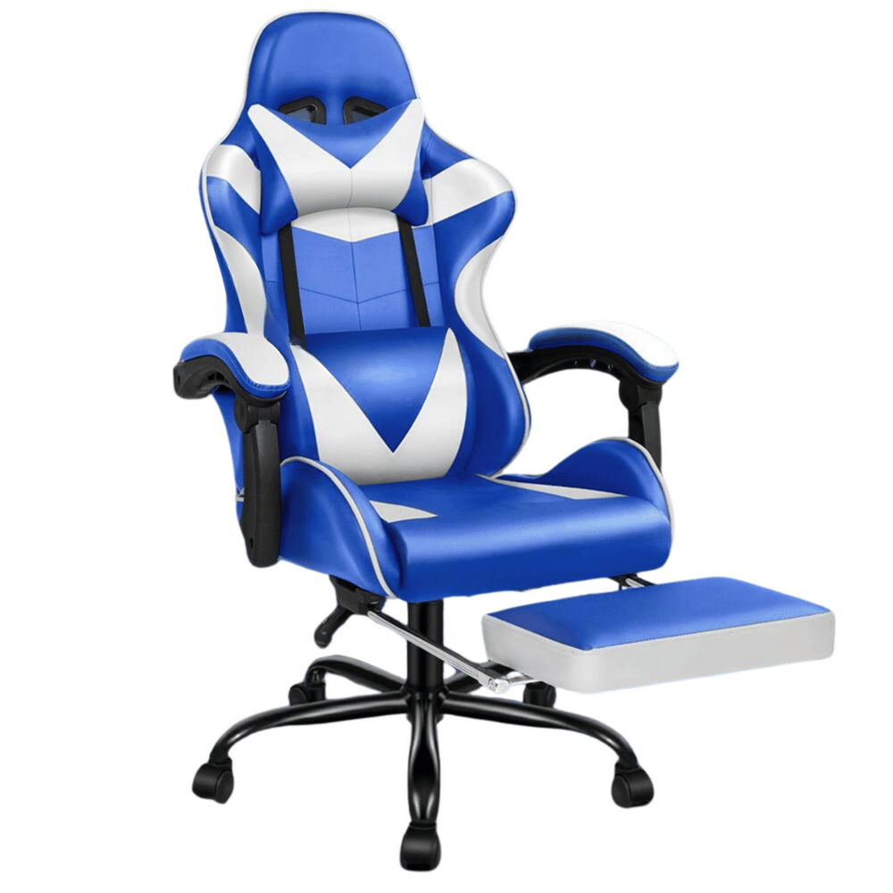 Ergonomic Gaming Chair with Massage and Footrest