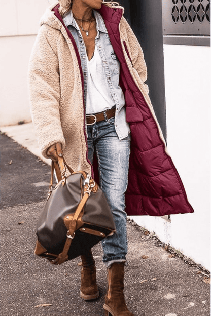 Warm Double Sided Women's Parka Coat