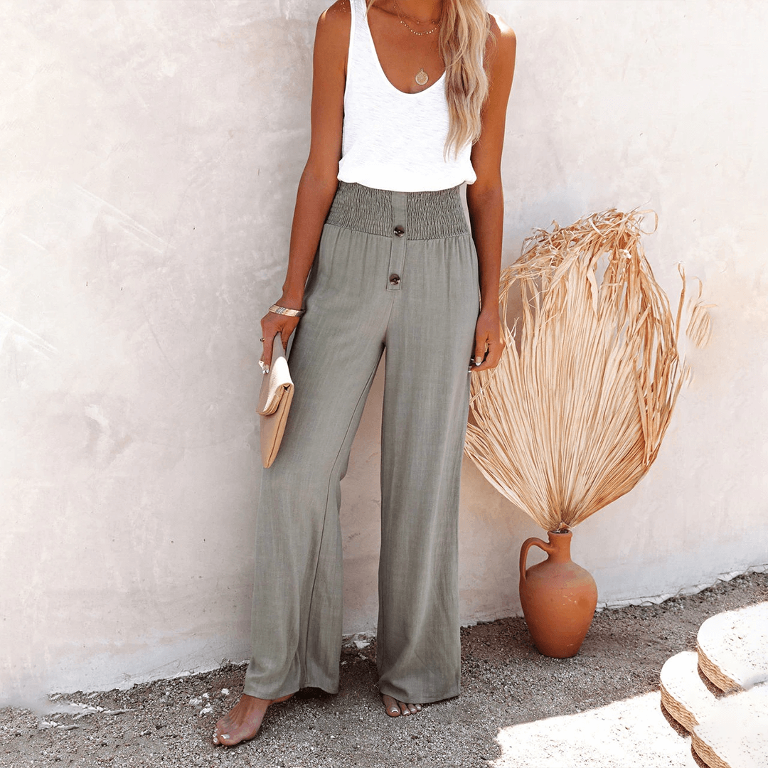 Comfortable Fit High Waisted Stretchy Pants - Luxivelle
