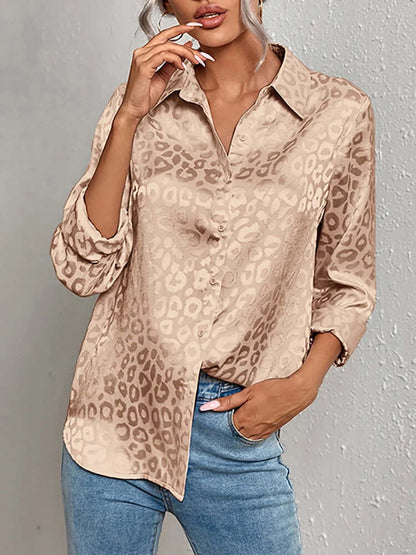 Fashionable Leopard Pattern Women's Top