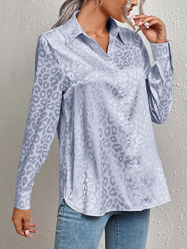 Fashionable Leopard Pattern Women's Top