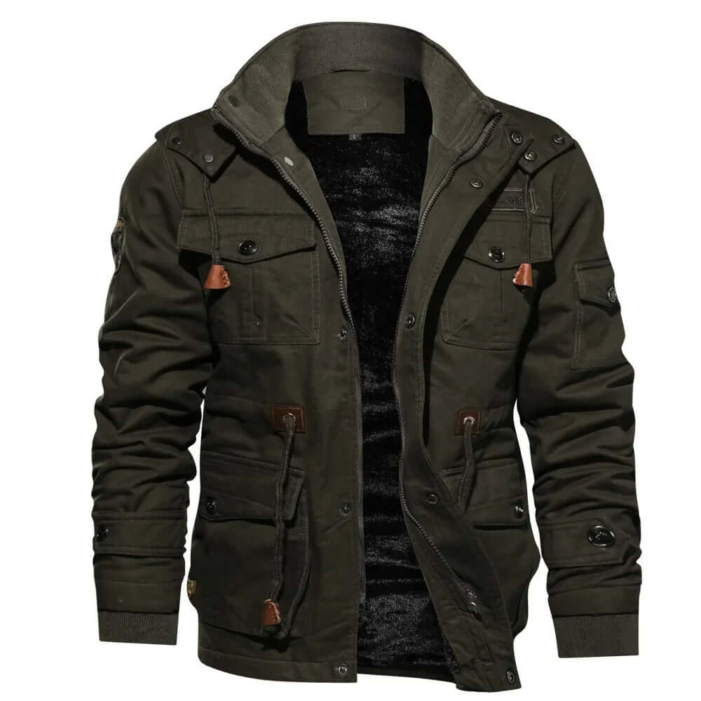 Waterproof Men's Removable Hood Parka Coat - Luxivelle
