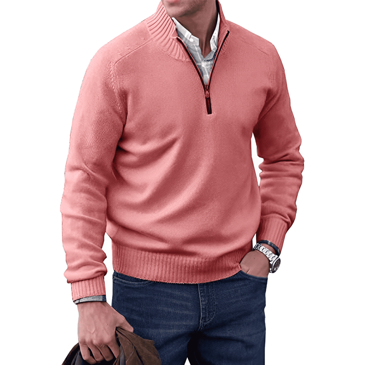 Cozy Men's Crew Neck Wool Sweater