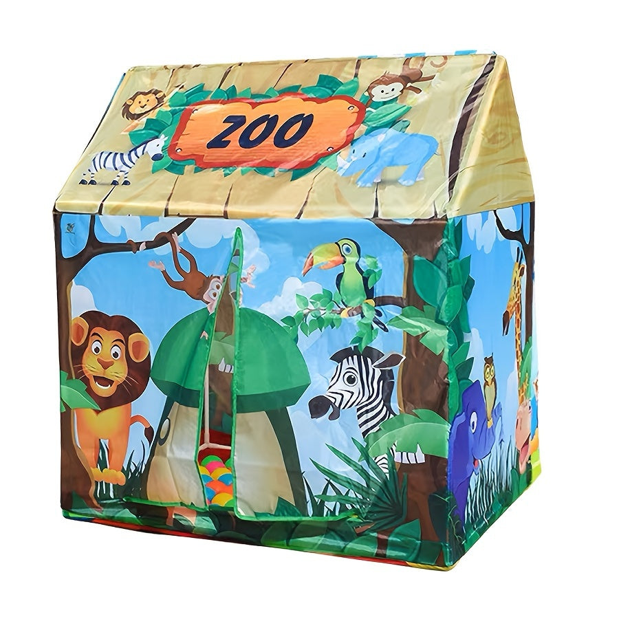 Fun Kids Playhouse with Animal Friends Play Set