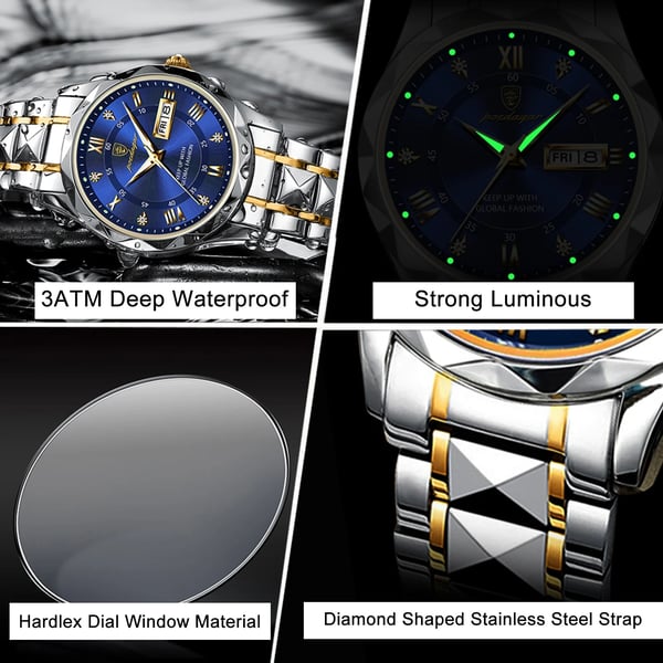 Premium Mens Water Resistant Watch with Date Display