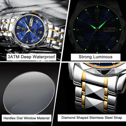 Premium Mens Water Resistant Watch with Date Display