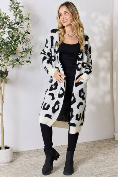Soft Leopard Long Cardigan for Women
