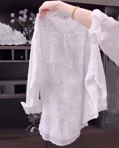 Relaxed Fit Casual Embroidered Tee Shirt