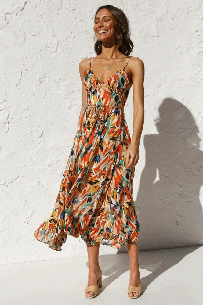 Vibrant Garden Party Dress