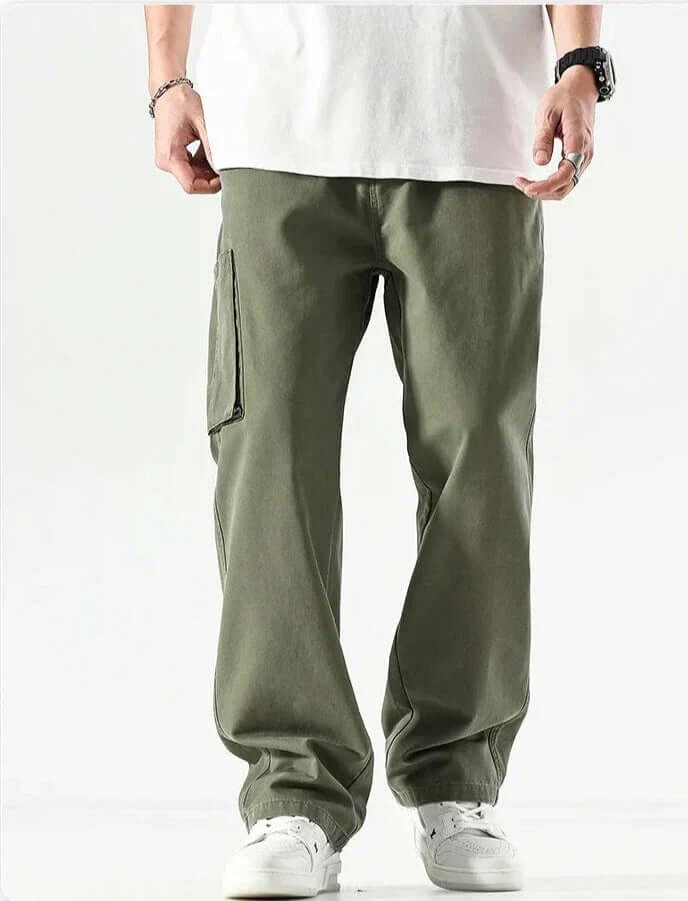 Comfortable Men's Casual Cargo Pants with Extra Pockets