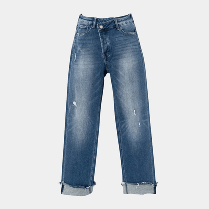 Comfortable Classic Fit Straight Leg Jeans - Luxivelle