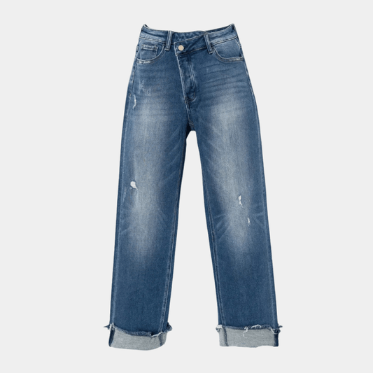 Comfortable Classic Fit Straight Leg Jeans - Luxivelle