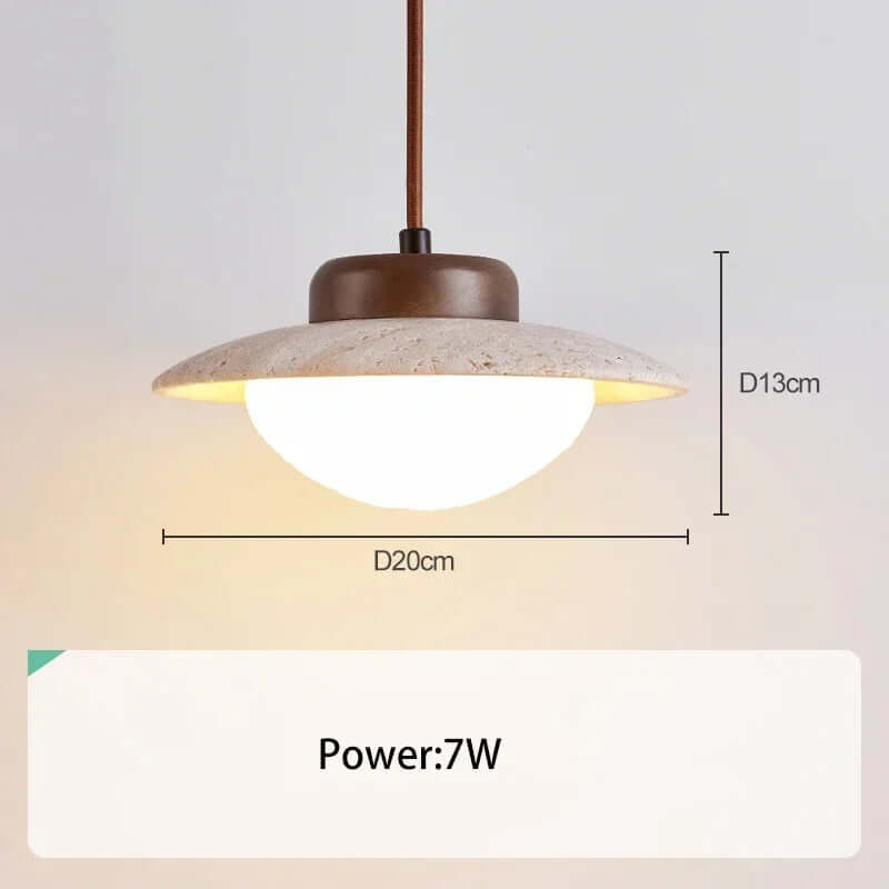 Rustic Wood and Metal LED Hanging Light