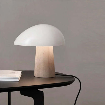 Rustic Wooden Desk Lamp with Unique Shape