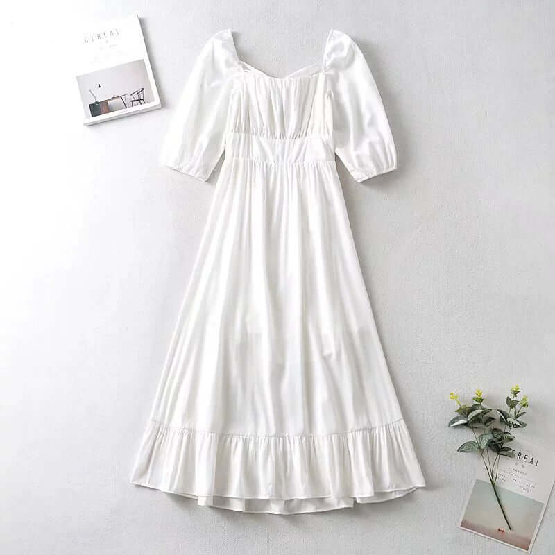 Chic Flowy Backless Midi Dress