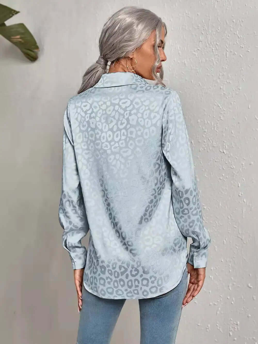 Fashionable Leopard Pattern Women's Top