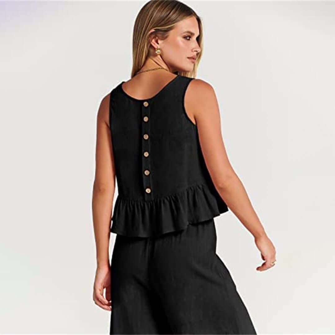 Ladies' Floral Off Shoulder Jumpsuit Set