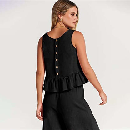 Ladies' Floral Off Shoulder Jumpsuit Set