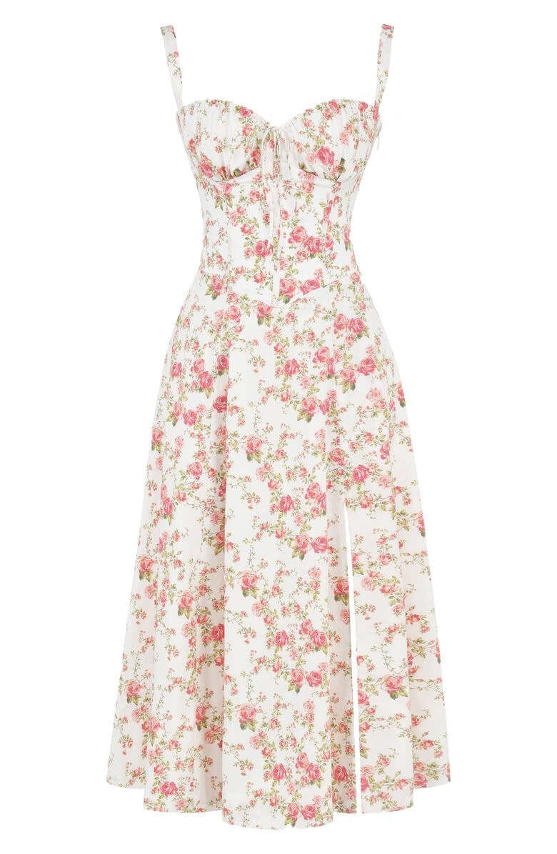 Fashionable Graphic Corset Dress - Luxivelle
