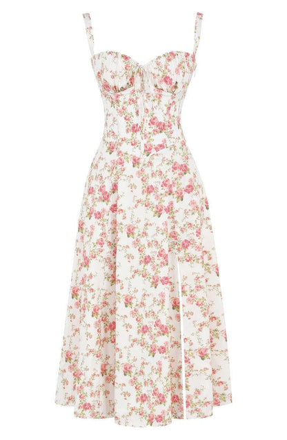 Fashionable Graphic Corset Dress - Luxivelle