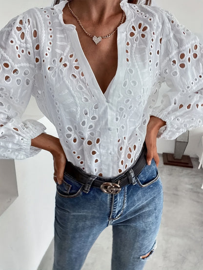 Elegant Detailed Women's Long Sleeve Top